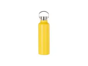 750ml/25oz Powder Coated Stainless Steel Bottle (Yellow)