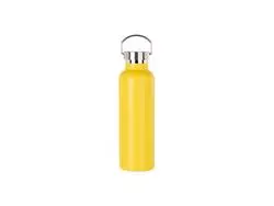 750ml/25oz Powder Coated Stainless Steel Bottle (Yellow)