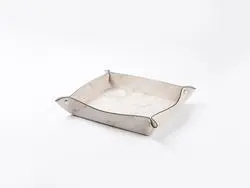 Engraving Leather Tray(Marbling W/ Black, 20*24cm)