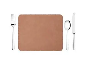 Sublimatable 19x23cm PU Leather Placemat(Brown)