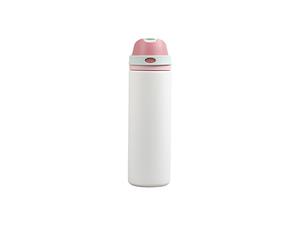 25oz/750ml Powder Coated Stainless Steel Bottle w/ Pop Lid (White)