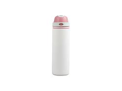 25oz/750ml Powder Coated Stainless Steel Bottle w/ Pop Lid (White)