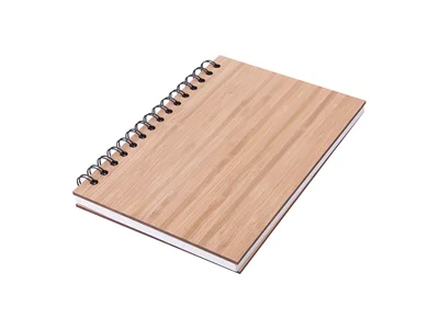 &quot;A5 Wiro Bamboo Cover Notebook(14.1*21cm) 
MOQ: 500pcs&quot;