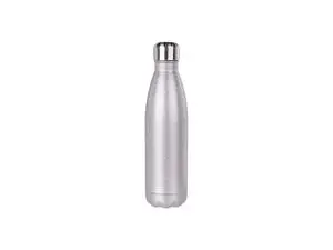 17oz/500ml Glitter Stainless Steel Cola Shaped Bottle(Laserable,Silver)