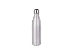 17oz/500ml Glitter Stainless Steel Cola Shaped Bottle(Laserable,Silver)