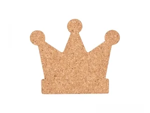 Laserable Blanks Crown Shape Cork Coaster