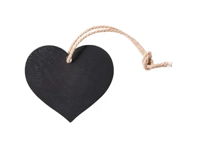 5&quot; Heart Slate Ornament Double Sided Gloss