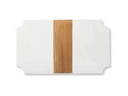 White Marble and Acacia Wood Cutting Board(23*40*1.3cm) MOQ: 500pcs