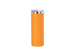 20oz/600ml Stainless Steel Tumbler with Straw &amp; Lid(Orange)