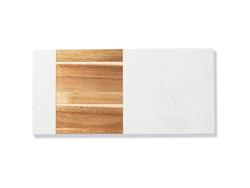Rectrangular White Marble and Acacia Wood Cutting Board(18*38*1.3cm) MOQ: 500pcs