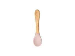Engraving Bamboo Baby Bowl Spoon(Pink)