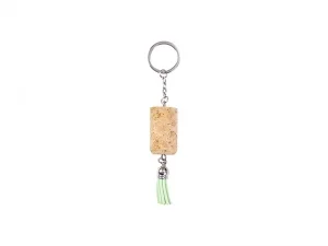 Laserable Blanks Cork Keychain (Barrel Shape)