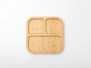 Engraving Bamboo Baby Square Plate