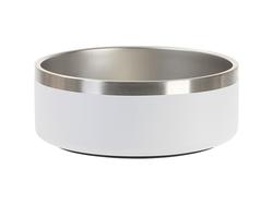 Laserable Blanks 42OZ/1250ml Powder Coated SS  Dog Bowl(White)