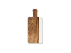 White Marble and Acacia Wood Cutting Board with Handle(15*25*1.3cm) MOQ ...