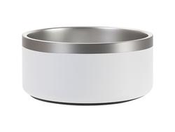 Laserable Blanks 64oz/1900ml Powder Coated SS  Dog Bowl(White)