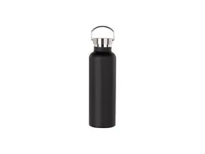 750ml/25oz Powder Coated Stainless Steel Bottle (Black)