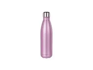 17oz/500ml Glitter Stainless Steel Cola Shaped Bottle(Laserable,Pink)