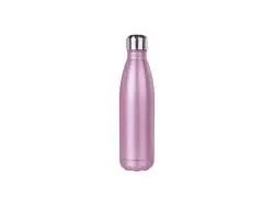 17oz/500ml Glitter Stainless Steel Cola Shaped Bottle(Laserable,Pink)