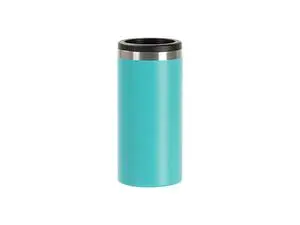 Laserable Blanks 12oz/350ml Powder Coated Slim SS Can Cooler(Mint Green)